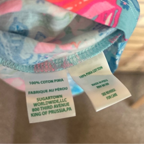 Lilly Pulitzer Alessa Surf Blue Luscious Lions Flounce Swing Cotton Dress XXS - Picture 6 of 8